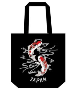 錦鯉鯉の絵柄 2匹が波におよいでいます。